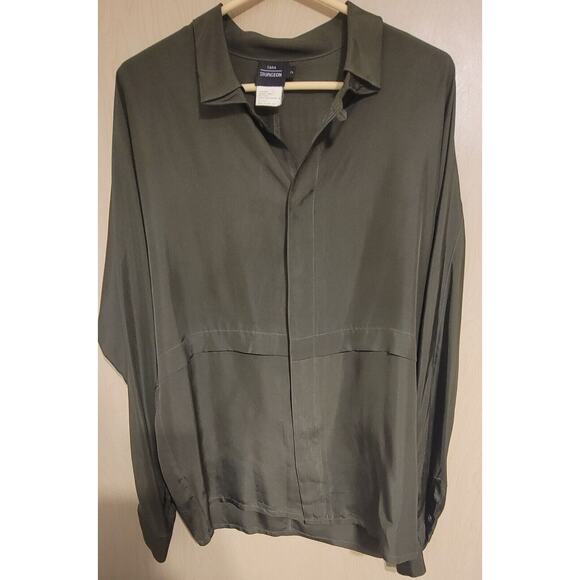 Sara Stugeon Vintage 100% Silk Tunic Blouse Shirt Size 2 - Picture 2 of 7